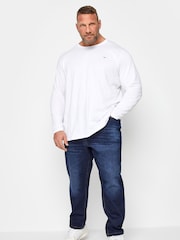 BadRhino Big & Tall Dark Blue Washed Denim Jeans - Image 2 of 5