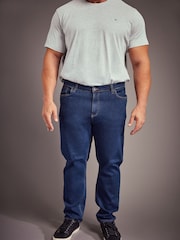 BadRhino Big & Tall Dark Blue Washed Denim Jeans - Image 3 of 5
