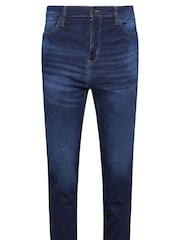 BadRhino Big & Tall Dark Blue Washed Denim Jeans - Image 4 of 5