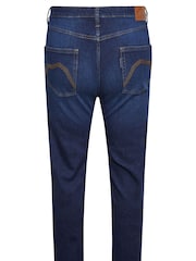 BadRhino Big & Tall Dark Blue Washed Denim Jeans - Image 5 of 5