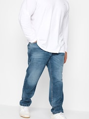BadRhino Big & Tall Mid Blue Washed Denim Jeans - Image 1 of 4