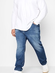 BadRhino Big & Tall Blue Washed Denim Jeans - Image 1 of 6