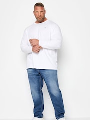 BadRhino Big & Tall Blue Washed Denim Jeans - Image 2 of 6