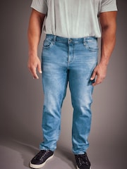 BadRhino Big & Tall Blue Washed Denim Jeans - Image 4 of 6