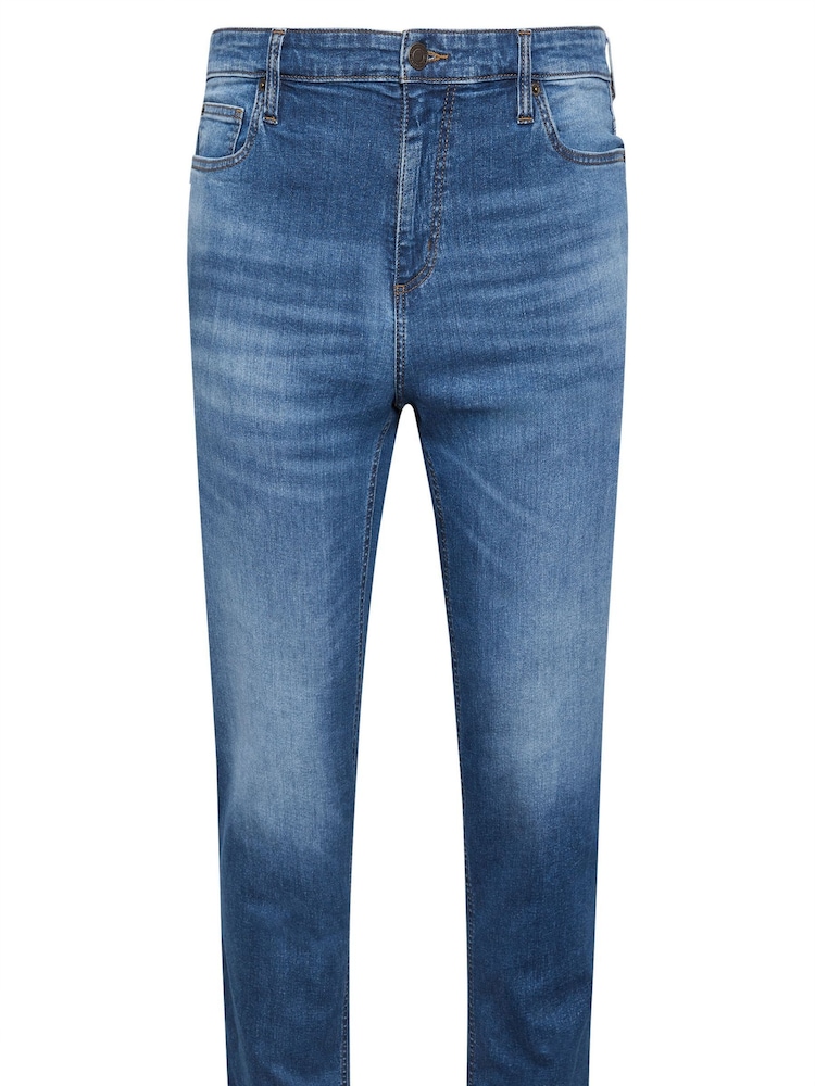 BadRhino Big & Tall Blue Washed Denim Jeans - Image 5 of 6