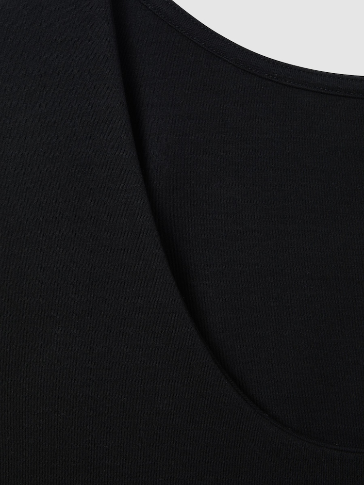 Reiss Black Courtney Scoop Neck Vest - Image 6 of 6