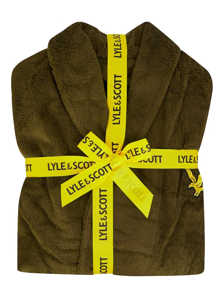 Lyle & Scott Green Jeremy Bathrobe - Image 3 of 3