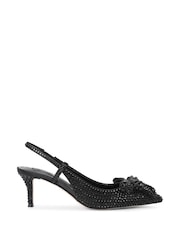 Kurt Geiger London Belgavia Bow Crystal Black Shoes - Image 2 of 5
