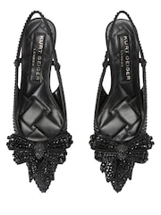 Kurt Geiger London Belgavia Bow Crystal Black Shoes - Image 5 of 5