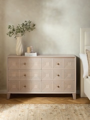Light Grey Thalia Solid Mango Wood 6 Drawer Wide Chest of Drawers - Image 2 of 9