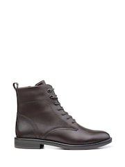 Hotter Brown Wide Fit Surrey Lace-Up/Zip Boots - Image 1 of 4