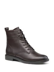 Hotter Brown Wide Fit Surrey Lace-Up/Zip Boots - Image 2 of 4