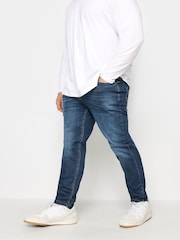 BadRhino Big & Tall Blue Mid Rise Denim Jeans - Image 1 of 4