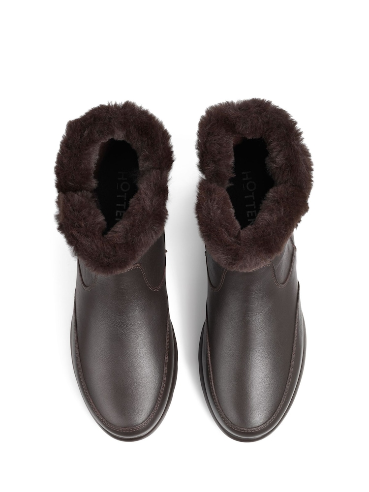 Hotter Brown Millom II Zip Fastening Regular Fit Boots - Image 4 of 4