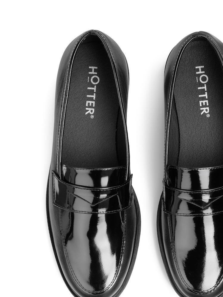 Hotter Black Berkeley Slip-On Regular Fit Shoes - Image 4 of 4