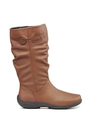 Hotter Brown Derrymore II Zip Fastening X Wide Fit Boots - Image 1 of 4