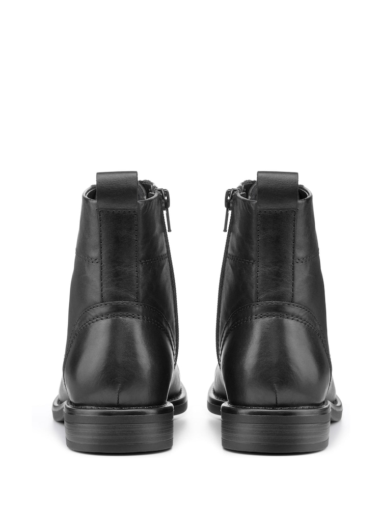 Hotter Black Wide Fit Surrey Lace-Up/Zip Boots - Image 3 of 4