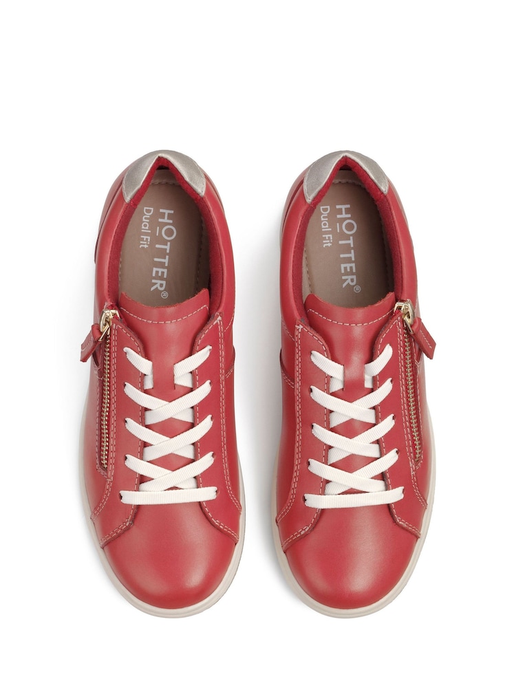 Hotter Red Swift Lace-Up/Zip Regular Fit Shoes - Image 4 of 4