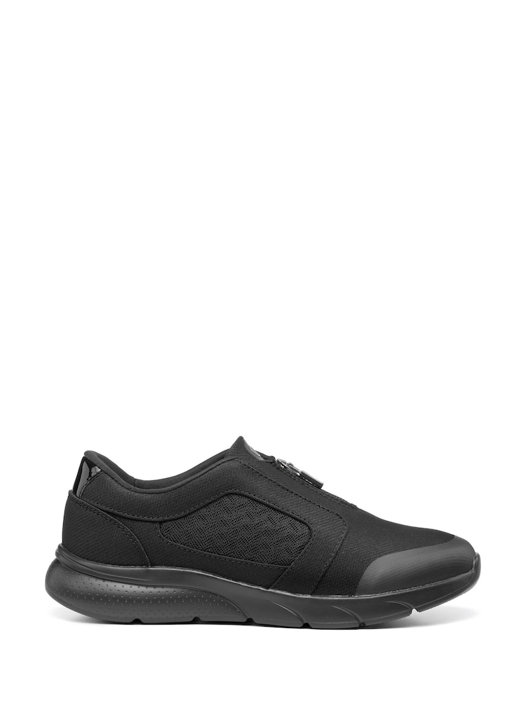 Hotter Black Fika Slip-On / Zip Shoes - Image 1 of 4 Hotter Black Fika Slip-On / Zip Shoes - Image 1 of 4