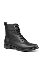 Hotter Black Regular Fit Surrey Lace-Up/Zip Boots - Image 2 of 4