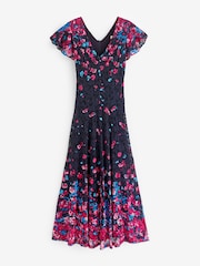 Jolie Moi Pink Mirrored Print Lace Maxi Dress - Image 7 of 7