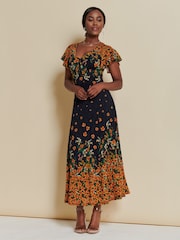Jolie Moi Lace Floral Print Fit & Flare Maxi Dress - Bild 1 von 7