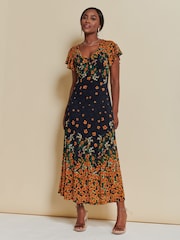 Jolie Moi Lace Floral Print Fit & Flare Maxi Dress - Bild 3 von 7