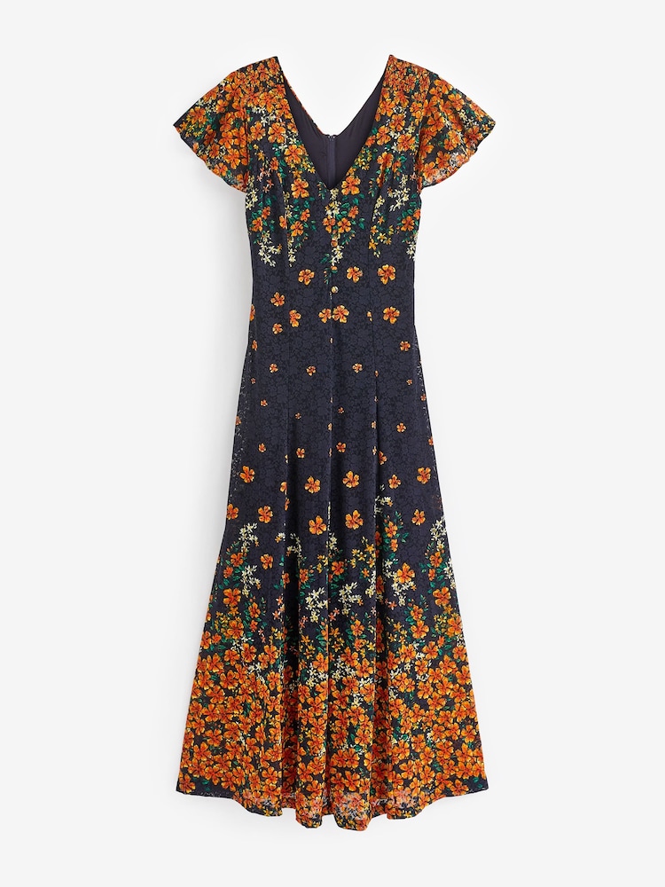 Jolie Moi Lace Floral Print Fit & Flare Maxi Dress - Bild 7 von 7