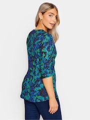 M&Co Blue Long Sleeve Twist Front Top - Image 3 of 4