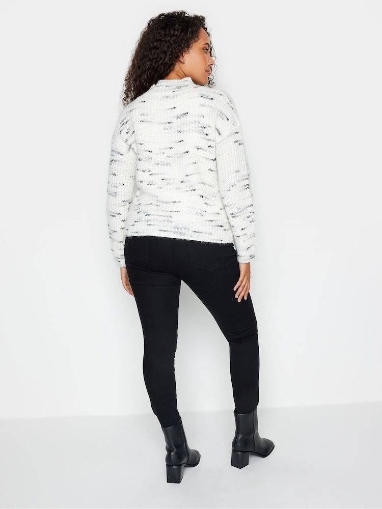 Negru - Blugi skinny cu spălare medie M&Co - Image 3 of 4
