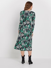 M&Co Green Long Sleeve Wrap Dress - Image 3 of 4