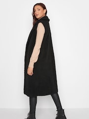 Long Tall Sally Black Teddy Longline Gilet - Image 2 of 4