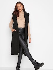 Long Tall Sally Black Teddy Longline Gilet - Image 3 of 4