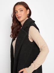 Long Tall Sally Black Teddy Longline Gilet - Image 4 of 4