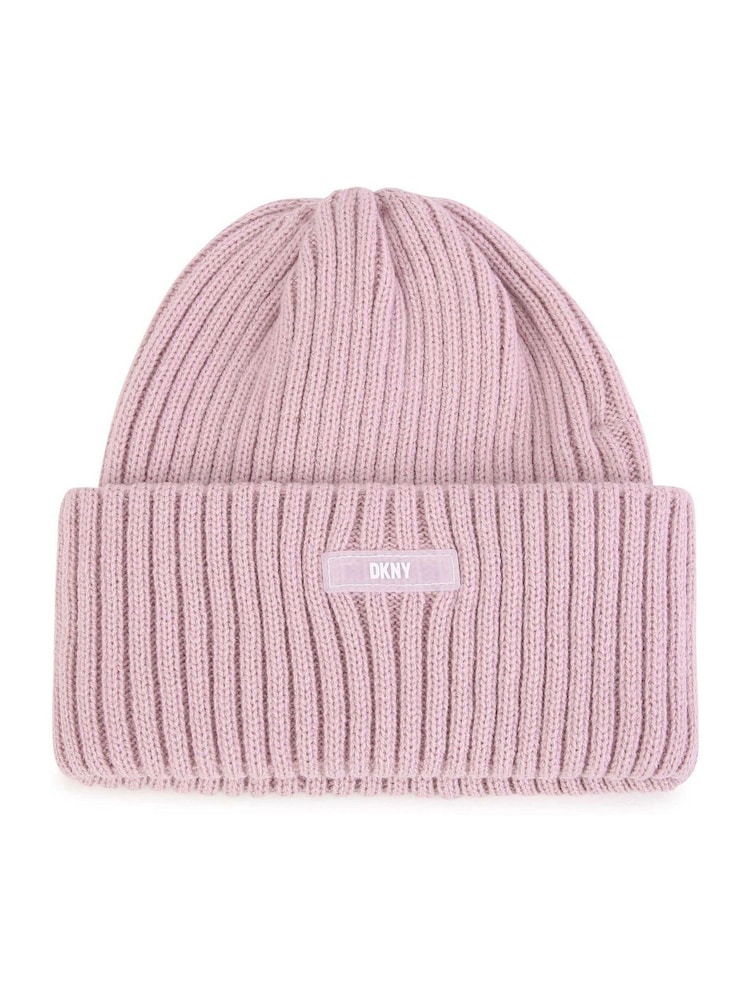 Pink - Dkny Strickmütze mit Logo - Bild 2 von 2