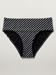 Athleta Black/White Stripe Clean Full Swim Bottom Bikini - Image 3 of 4