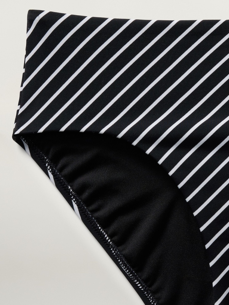 Athleta Black/White Stripe Clean Full Swim Bottom Bikini - Image 4 of 4