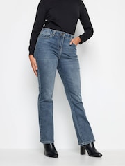 M&Co Blue Mid Wash Bootcut Jeans - Image 1 of 4