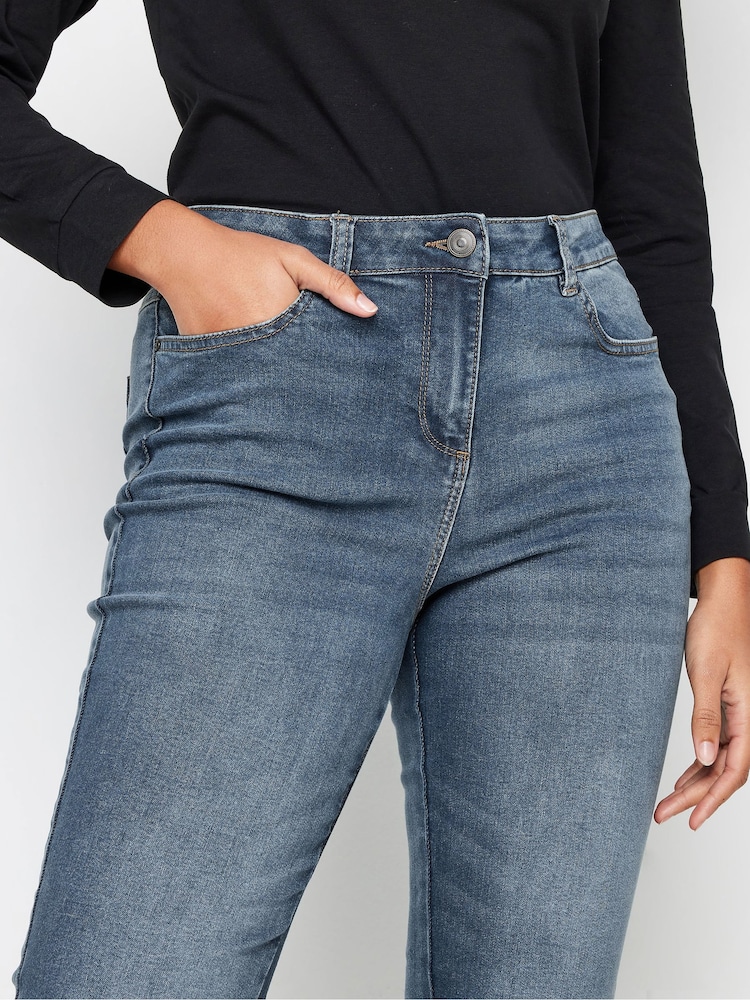 M&Co Blue Mid Wash Bootcut Jeans - Image 4 of 4