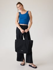 Athleta Black 100% Linen Retreat Wide Leg Trousers - Image 3 of 5