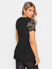M&Co Black Light M&Co Angel Sleeve Shimmer Wrap Blouse - Image 3 of 4