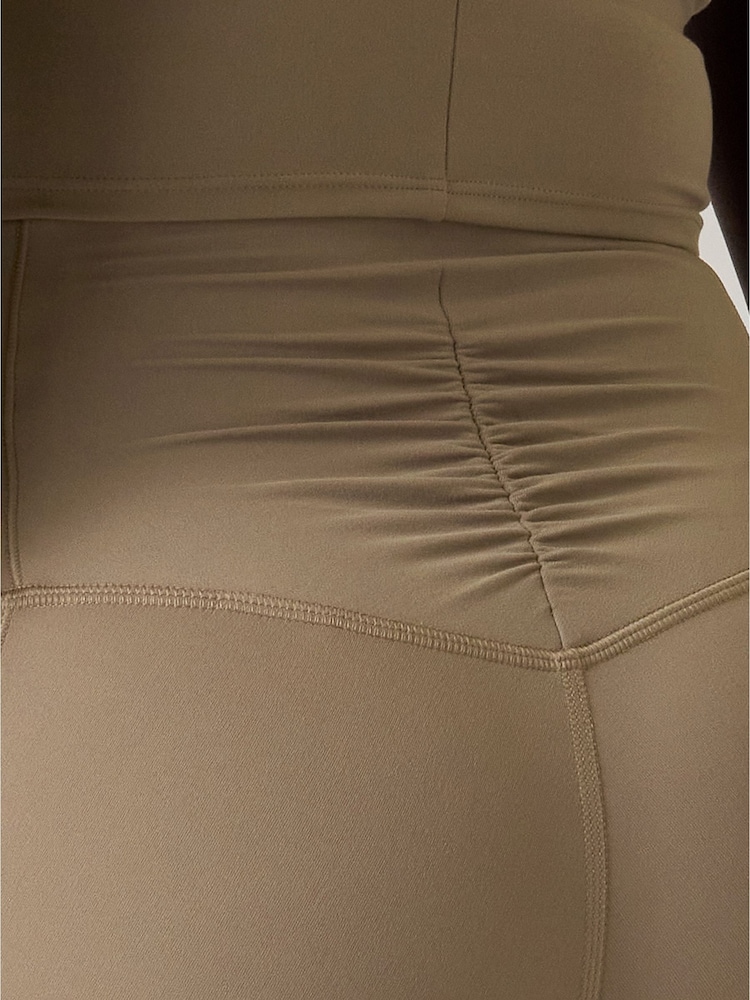 Athleta Beige Salutation Stash Cinch 7/8 Leggings - Image 5 of 5