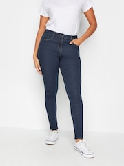 M&Co Blue Dark Mid Wash Skinny Jeans - Image 1 of 5