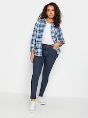 M&Co Blue Dark Mid Wash Skinny Jeans - Image 4 of 5