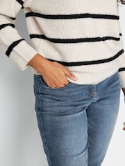 M&Co Blue Mid Wash Straight Leg Jeans - Image 4 of 5