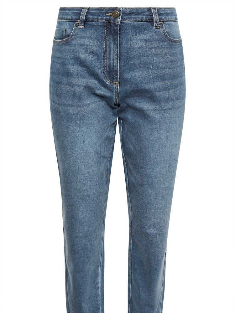 M&Co Blue Mid Wash Straight Leg Jeans - Image 5 of 5
