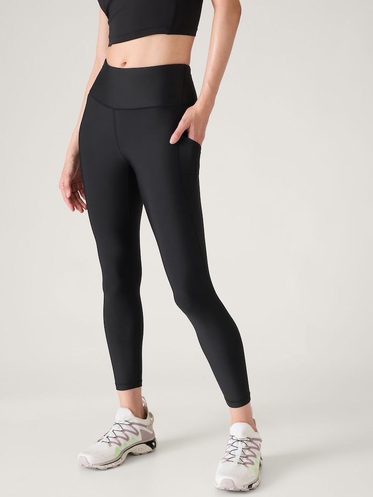 Athleta Black Interval 7/8 Pocket Leggings - Image 1 of 3
