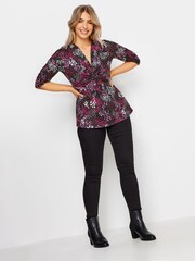 M&Co Pink Long Sleeve Twist Front Top - Image 2 of 4