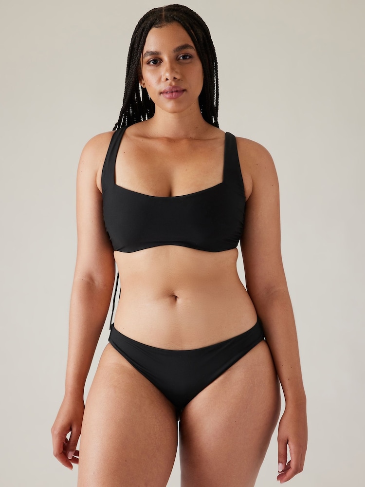 Athleta Black Square Neck Bra Cup Bikini Top - Image 1 of 5