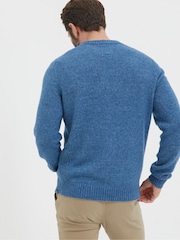 FatFace Blue Lewes Crew Jumper - Image 2 of 5